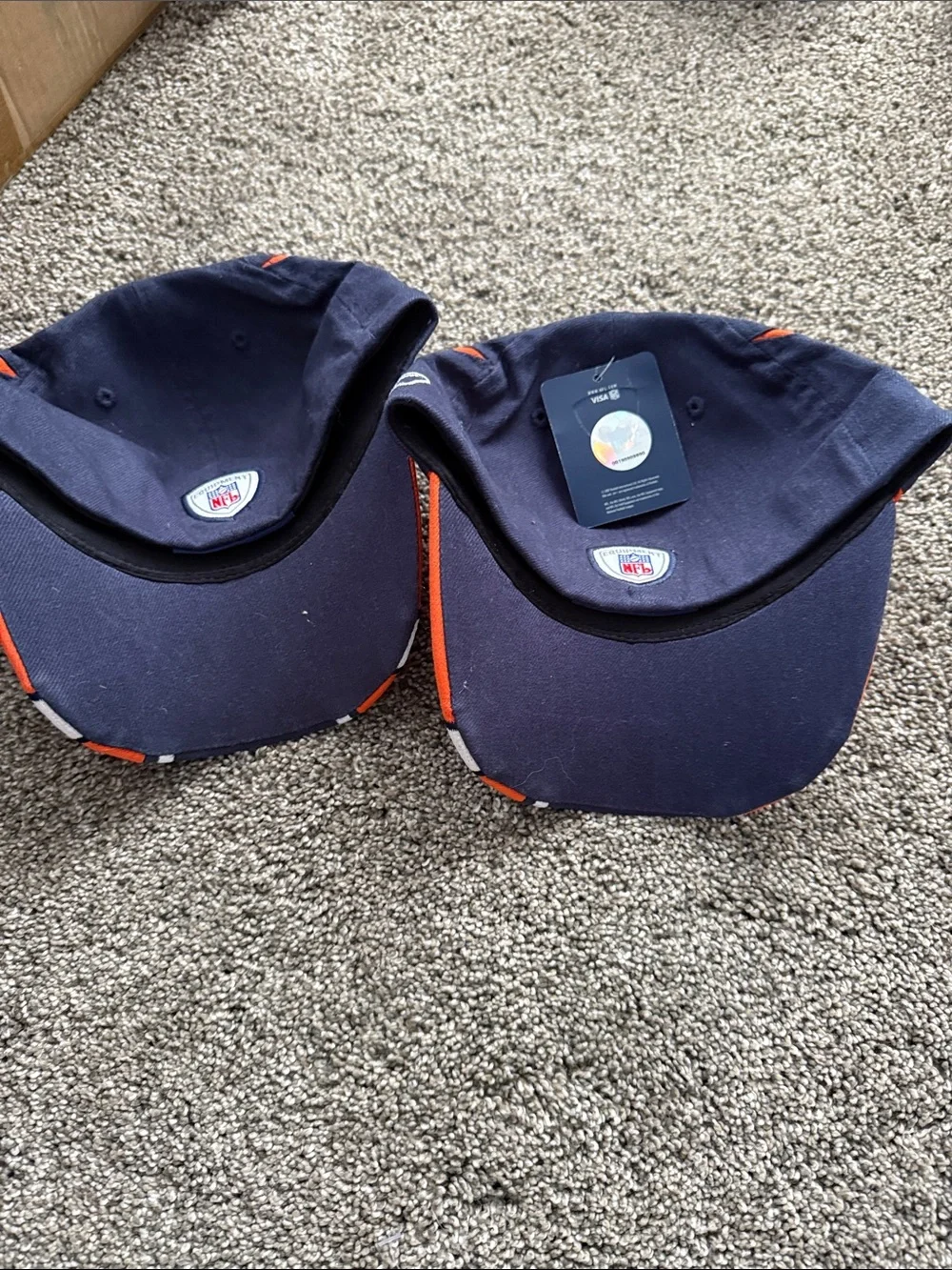 Reebok Navy and Orange Kids Baseball Cap with White Striping 2 pieces
